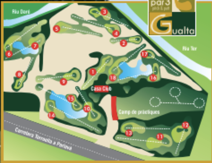 Plànol del recorregut de Gualta